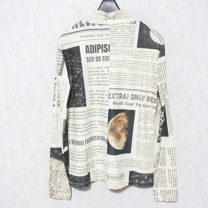 アメリヴィンテージ UND SPACE NEWSPAPER PRINT コットントップス