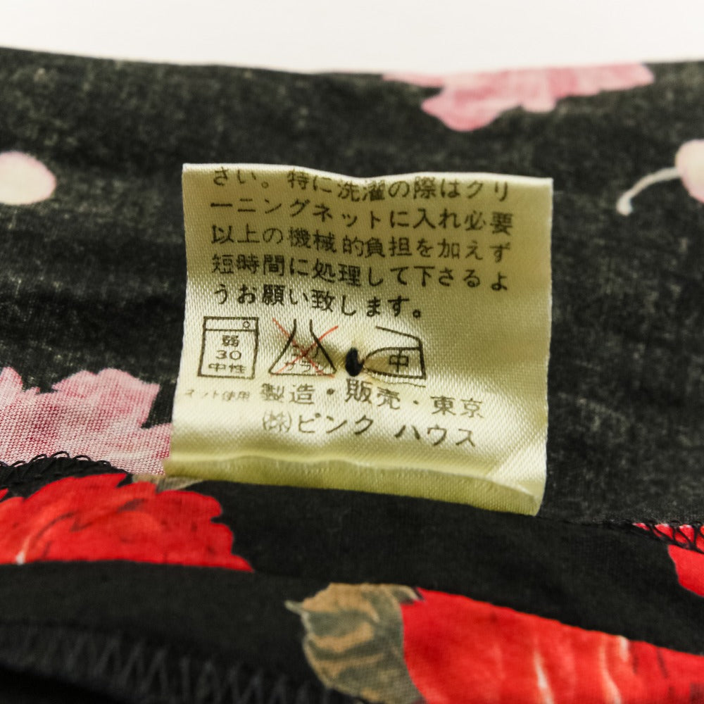 ピンクハウス 薔薇プリントロングワンピース