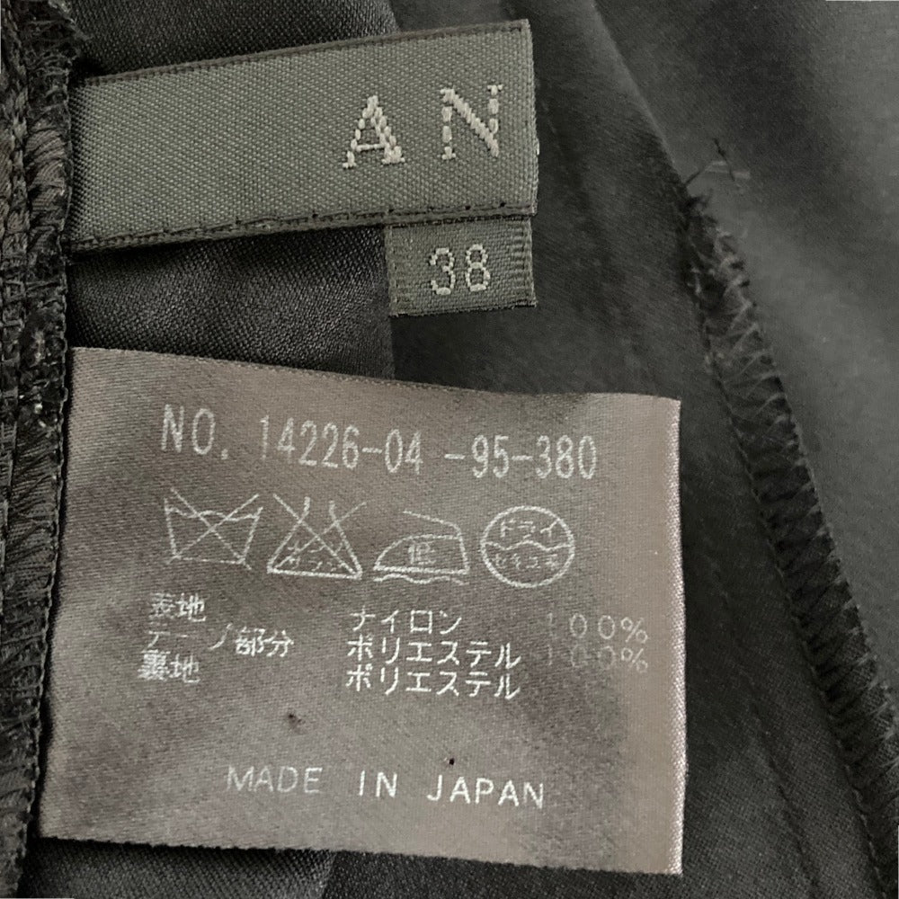 アナイ メッシュコンビノースリーブドレス