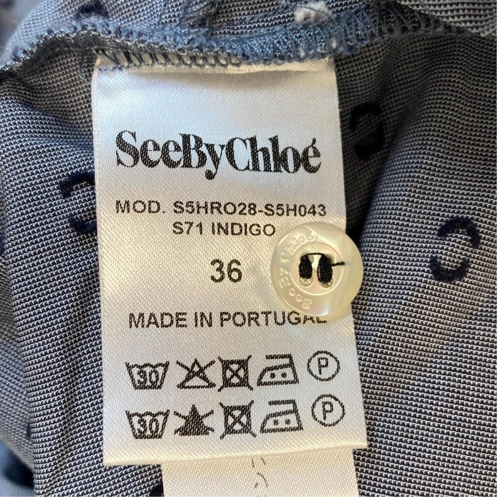 シーバイクロエ 刺繍シャツワンピース