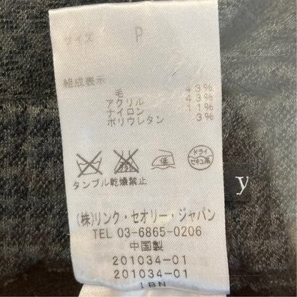 セオリー 千鳥格子ニットカットソースラックスセットアップ