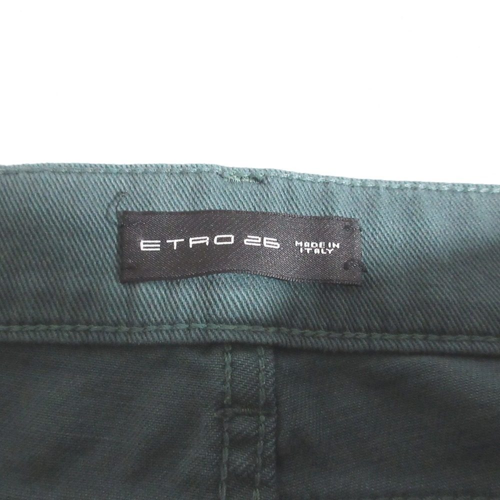 エトロ ペイズリーエンブロイダリー ストレッチデニムパンツ
