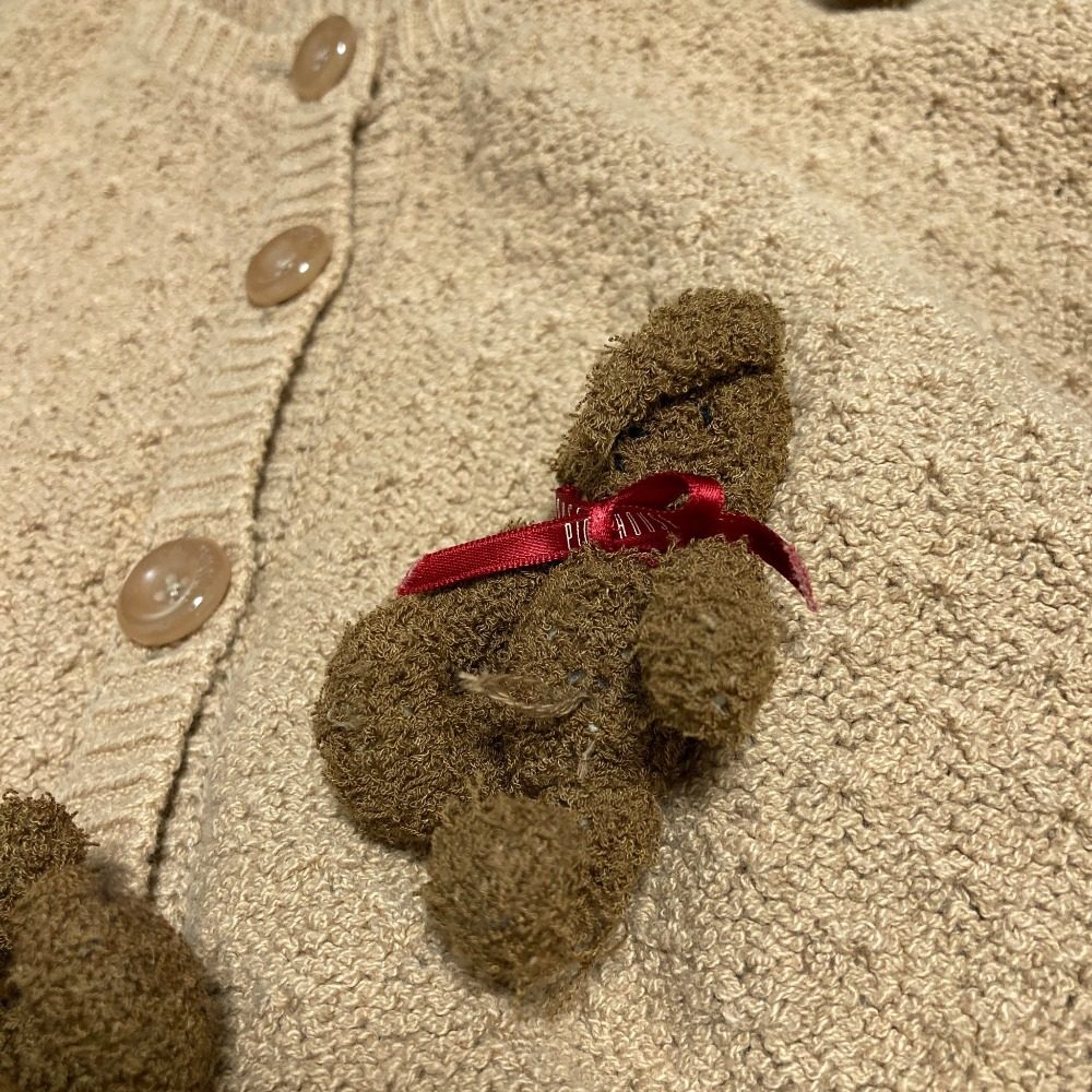 ピンクハウス 3Dラビット刺繍ニットカーディガン