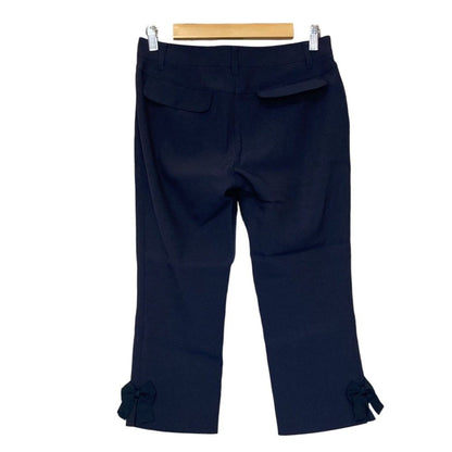 トゥービーシック 裾リボンストレッチクロップドパンツ