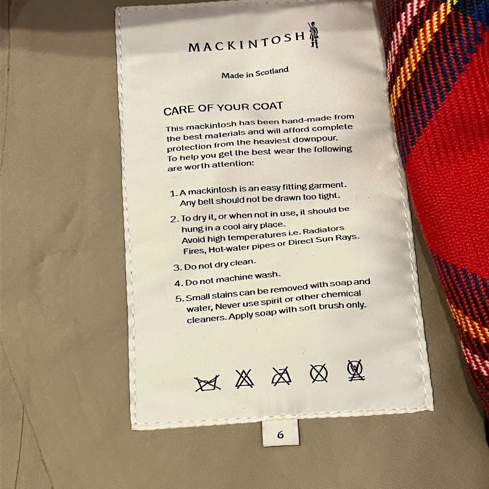 マッキントッシュ ゴム引きステンカラーコート