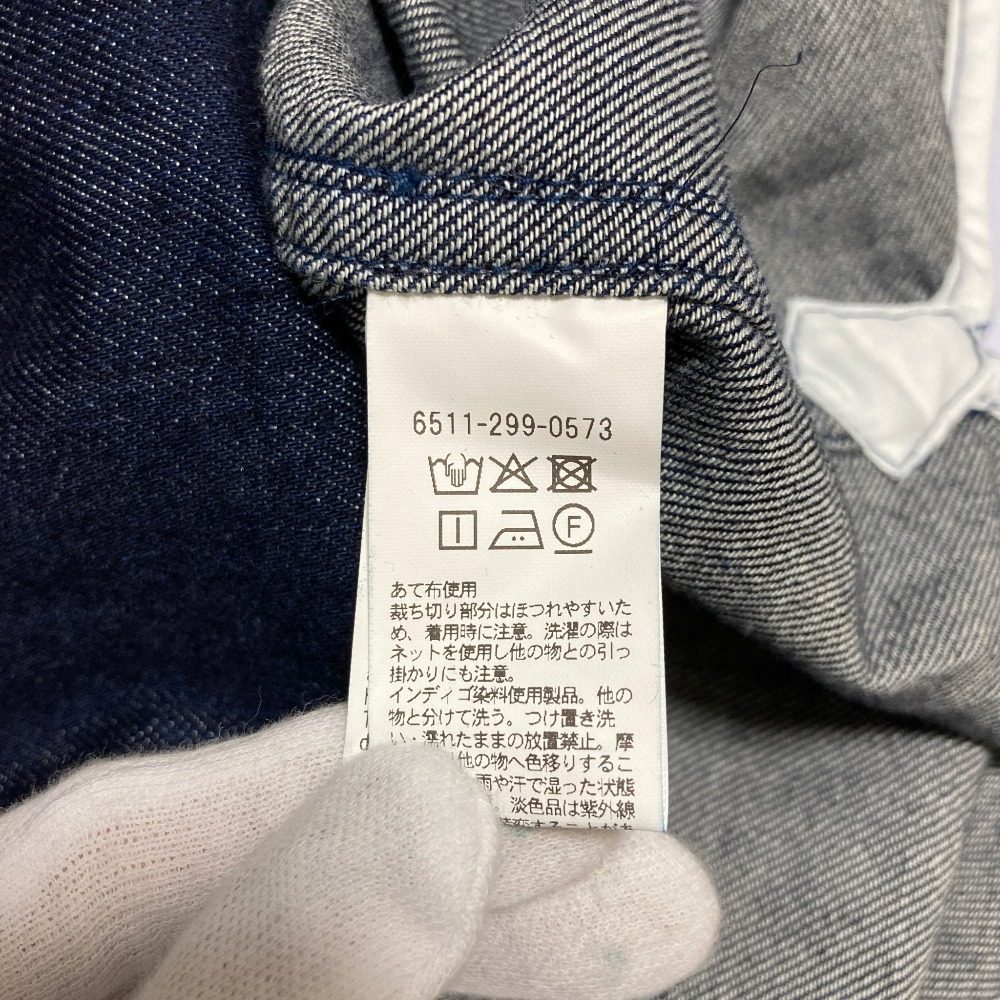 ドゥロワー コットンシルクデニムフリルシャツ