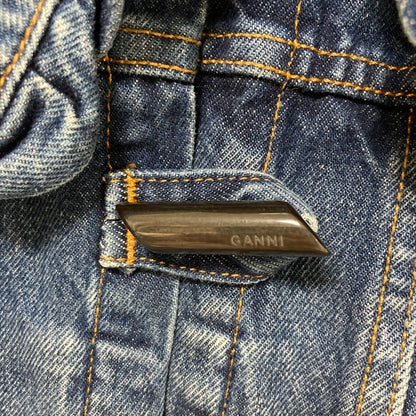 ガニー ラッフルカラーデニムジャケット