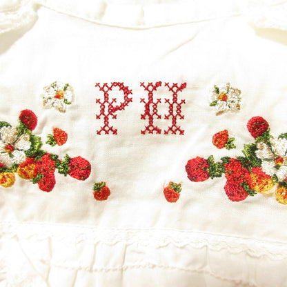 ピンクハウス 刺繍フリルレース七分袖ブラウス