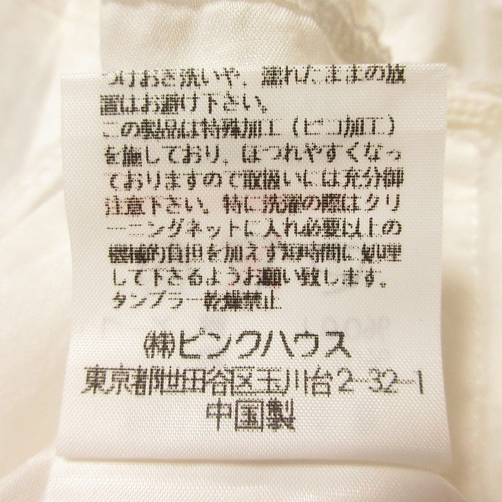 ピンクハウス 刺繍フリルレース七分袖ブラウス