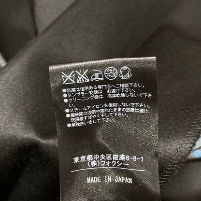 フォクシーニューヨーク シルクプリント切替プリーツカシュクールワンピース