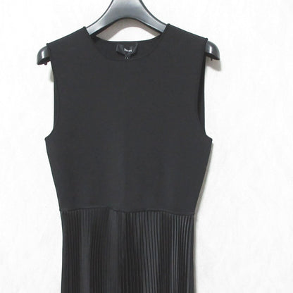 セオリー SATIN TEXTURE CREW SL PLT DR ワンピース