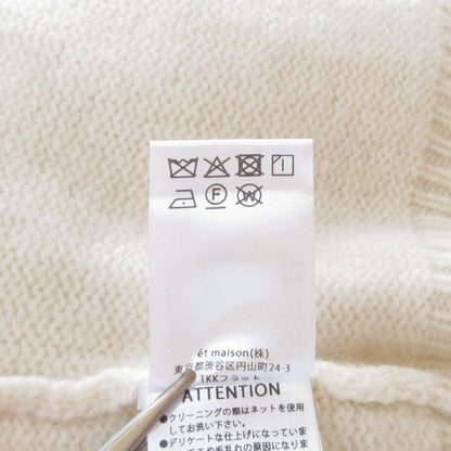 エフィ WOOL KNIT LOGO ニットカーディガン
