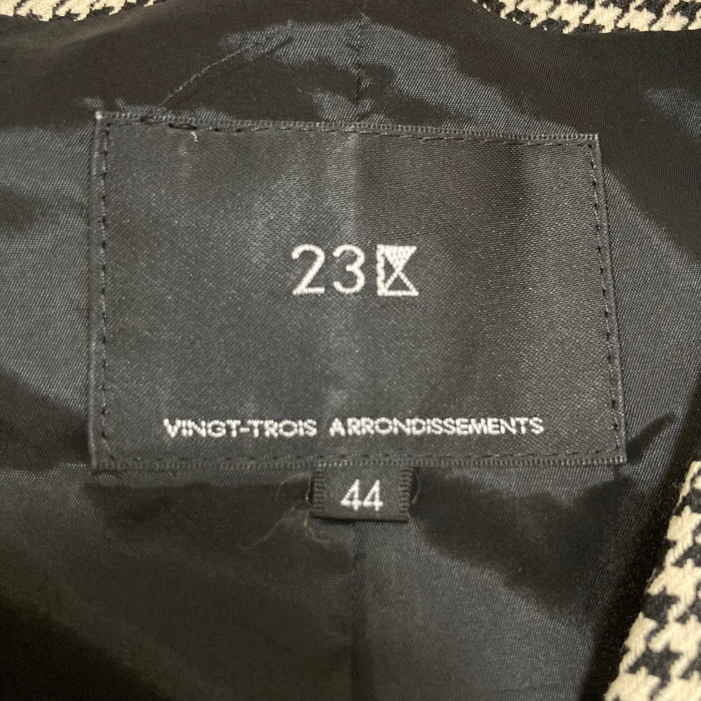 23区 チェックロングジレコート