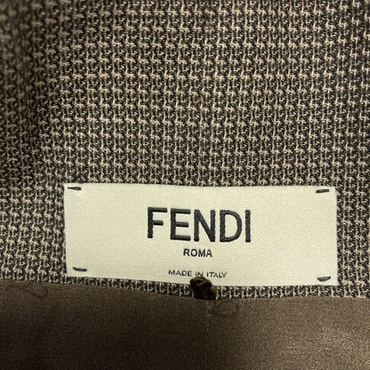 フェンディ ウールチェックペンシルスカート