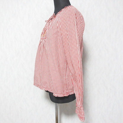 ピンクハウス チロリアン刺繍ギンガムチェックブラウス