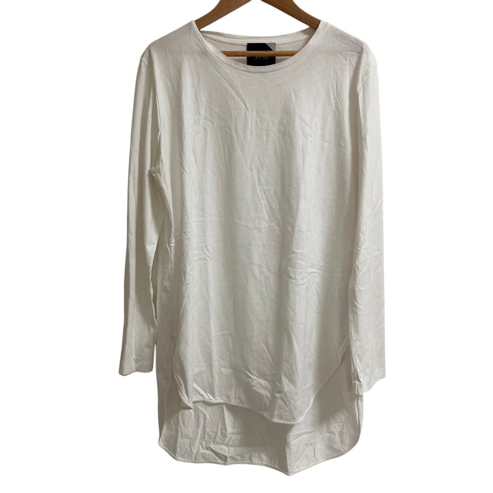 エイトン ロングスリーブラウンドヘムTシャツ