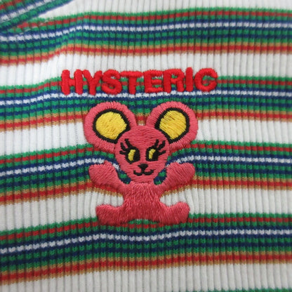 ヒステリックグラマー 刺繍ヘンリーネックチビTシャツ