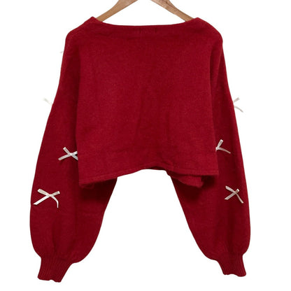 ロージールーチェ RIBBON FUR KNIT カーディガン