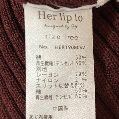 ハーリップトゥ High neck Knit ロングワンピース