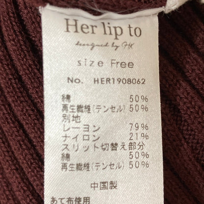 ハーリップトゥ High neck Knit ロングワンピース