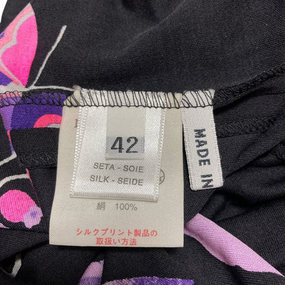 レオナールパリ シルクフラワープリントワンピース