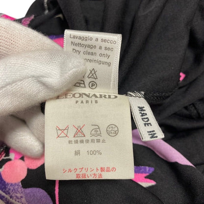 レオナールパリ シルクフラワープリントワンピース