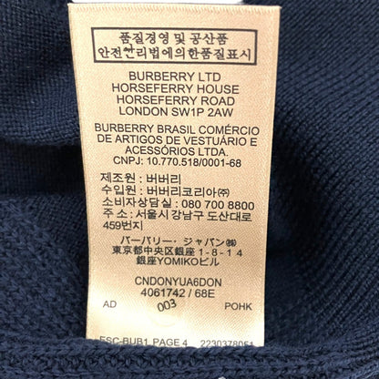 バーバリー ノバチェック切替ウールニットセーター