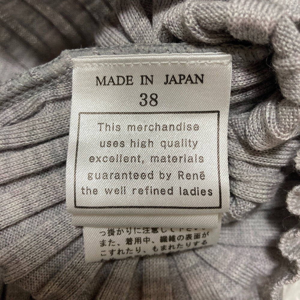 ルネ タートルネックフリルリブニットカットソー