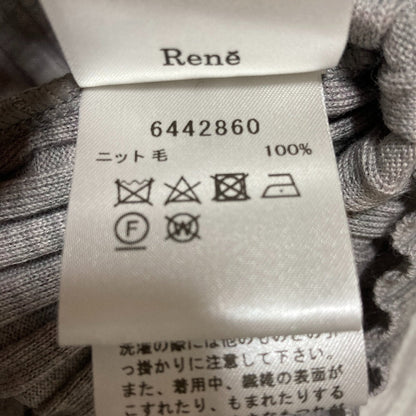 ルネ タートルネックフリルリブニットカットソー
