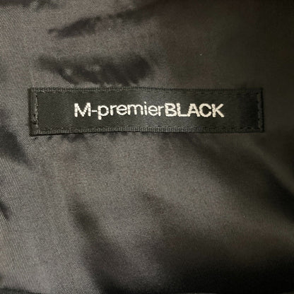 エムプルミエブラック 裾フリルノースリーブワンピース