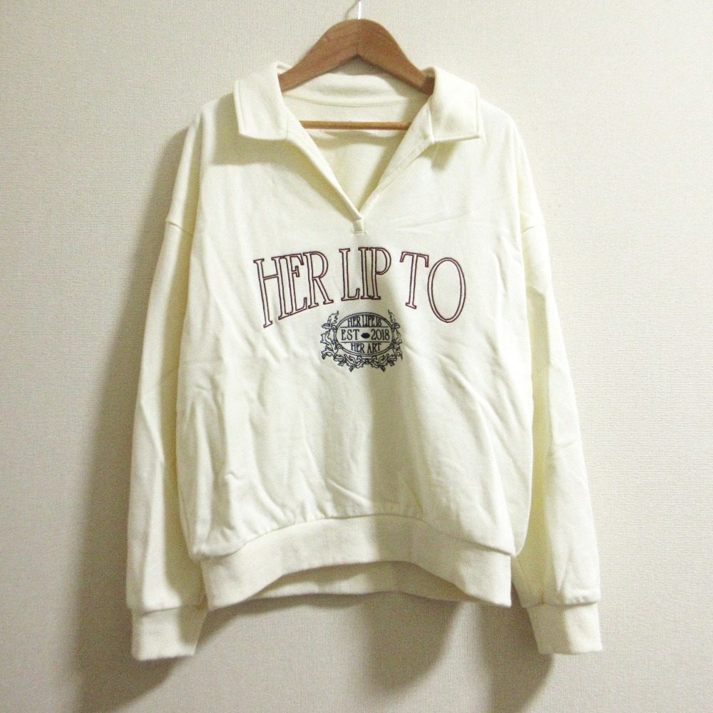 ハーリップトゥ Embroidery Polo スウェット
