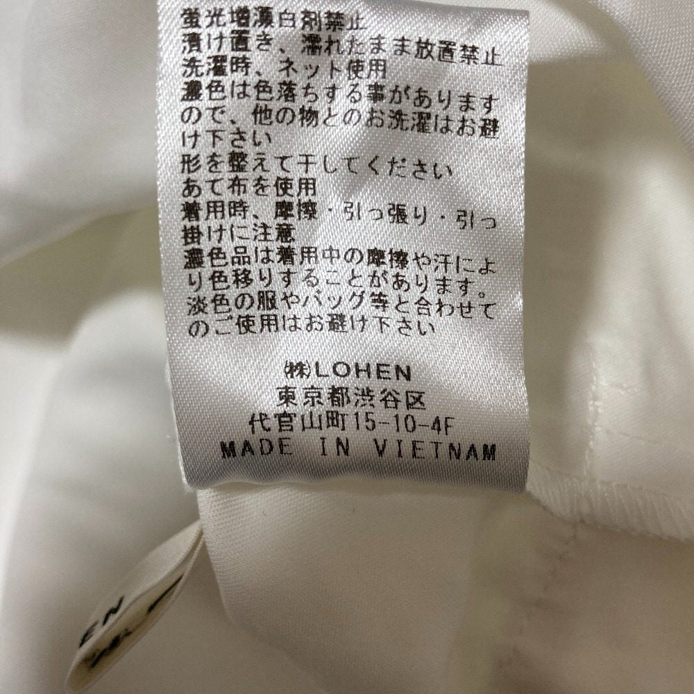 ローヘン ハイカウントダブルクロスノーカラーブラウス