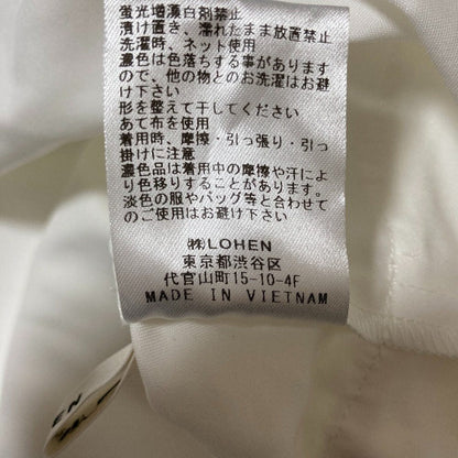 ローヘン ハイカウントダブルクロスノーカラーブラウス