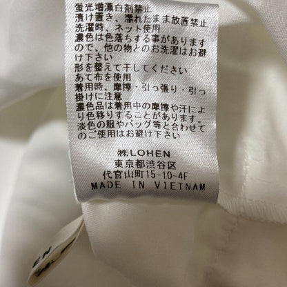 ローヘン ハイカウントダブルクロスノーカラーブラウス
