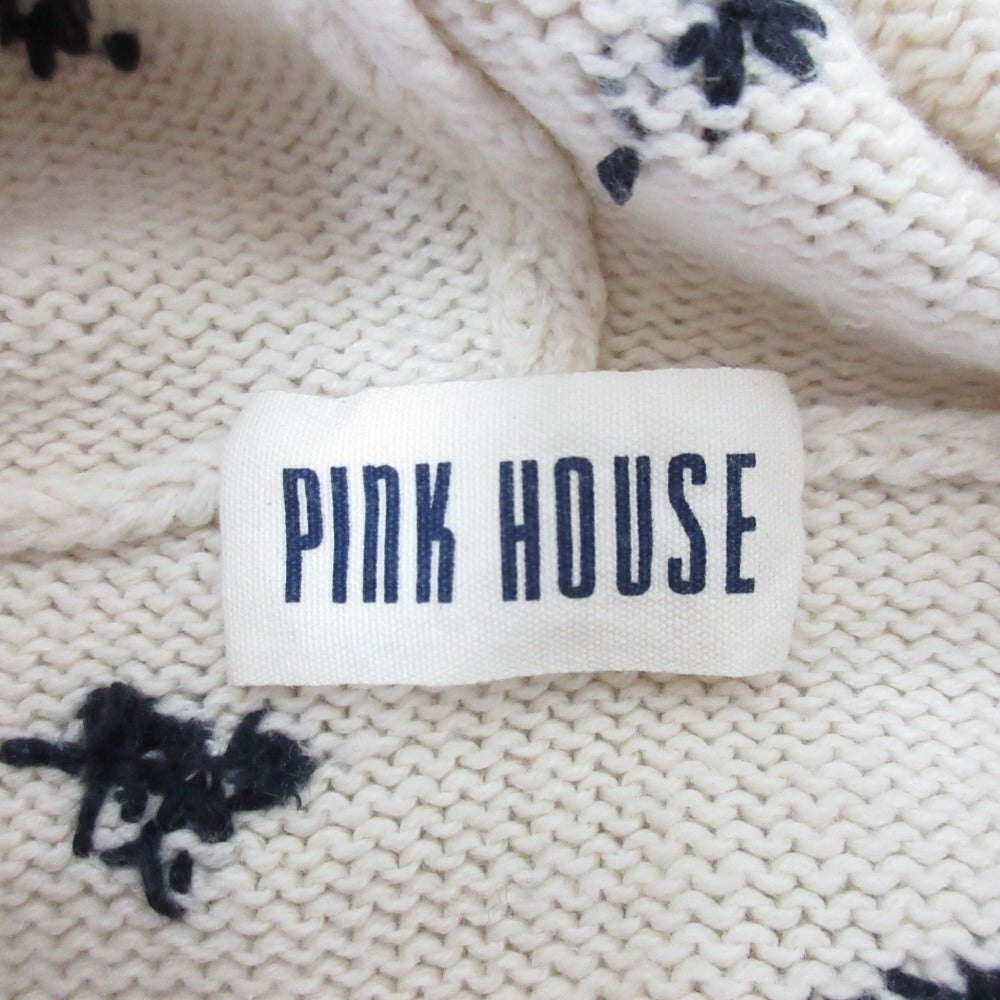 ピンクハウス フラワー刺繍フーディーニットベスト