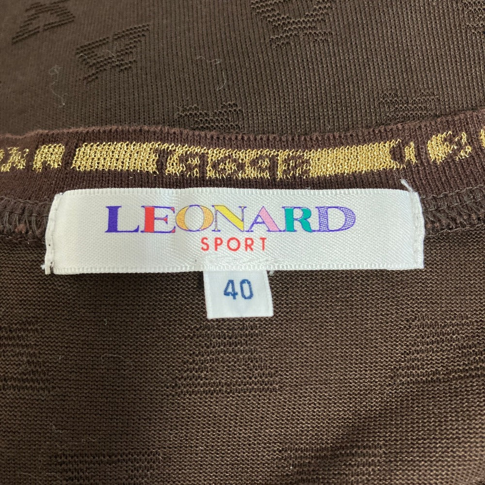 レオナールスポーツ ロゴジャカードニットカットソー