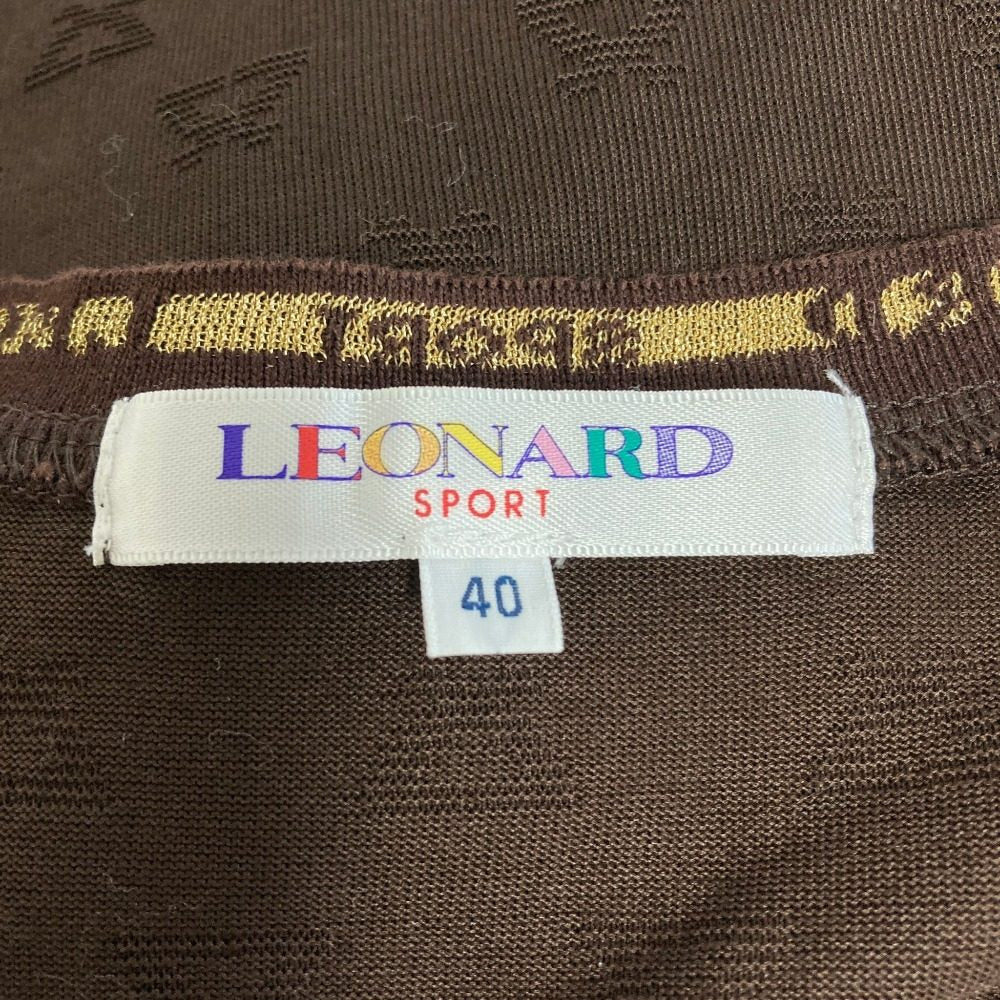 レオナールスポーツ ロゴジャカードニットカットソー