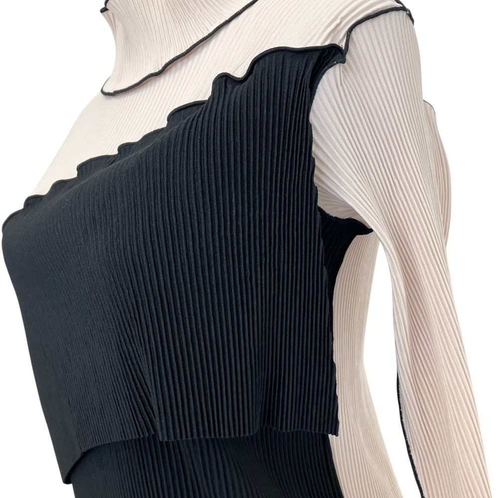 コトハヨコザワ SPIRAL WAVE LONG SLEEVE DRESS HIGH NECK TYPE ワンピース
