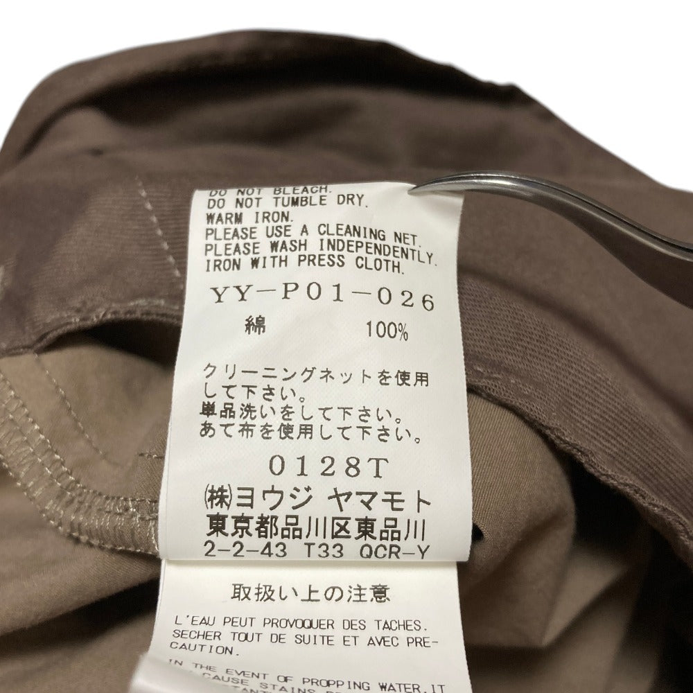 ヨウジヤマモト コットンツイルタックギャザーパンツ