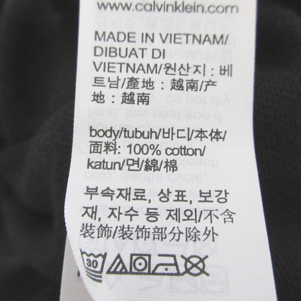カルバンクライン Logo Cotton Jersey クロップドロングスリーブTシャツ