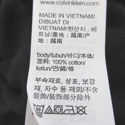 カルバンクライン Logo Cotton Jersey クロップドロングスリーブTシャツ