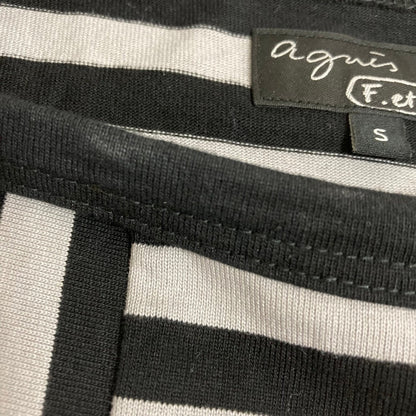 アニエスベー ボーダーコットン長袖Tシャツ