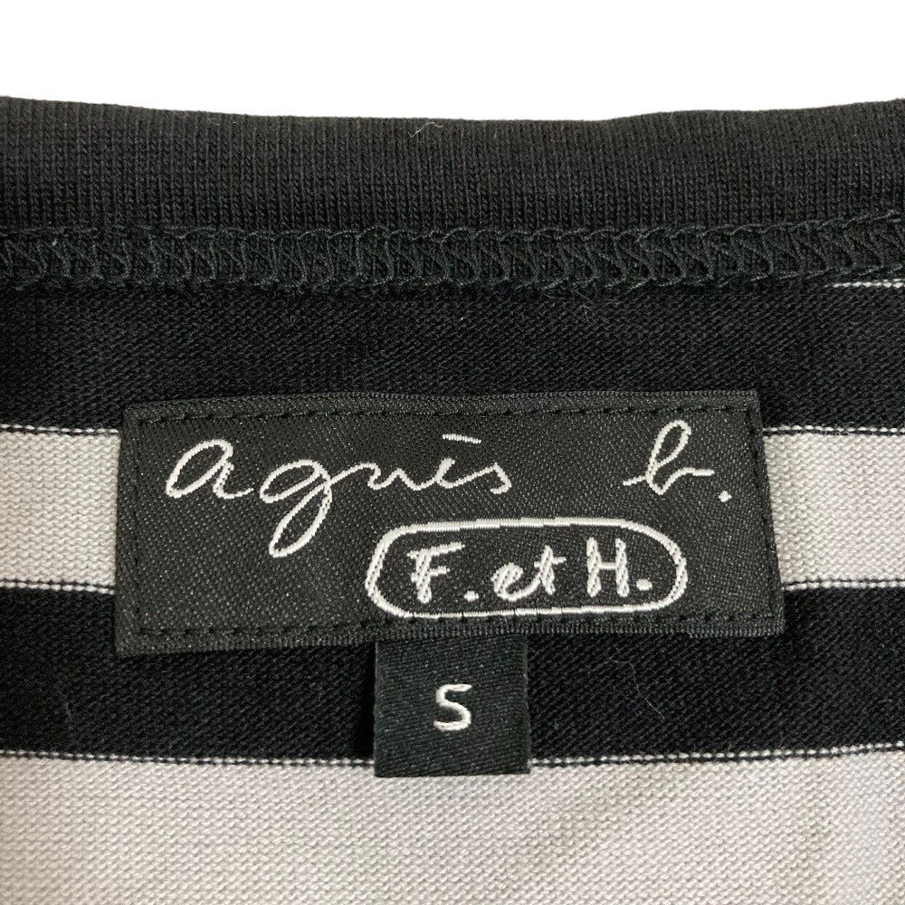 アニエスベー ボーダーコットン長袖Tシャツ