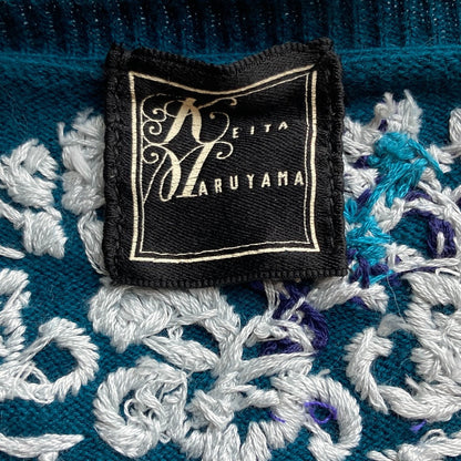 ケイタマルヤマ 刺繍ニットカーディガン