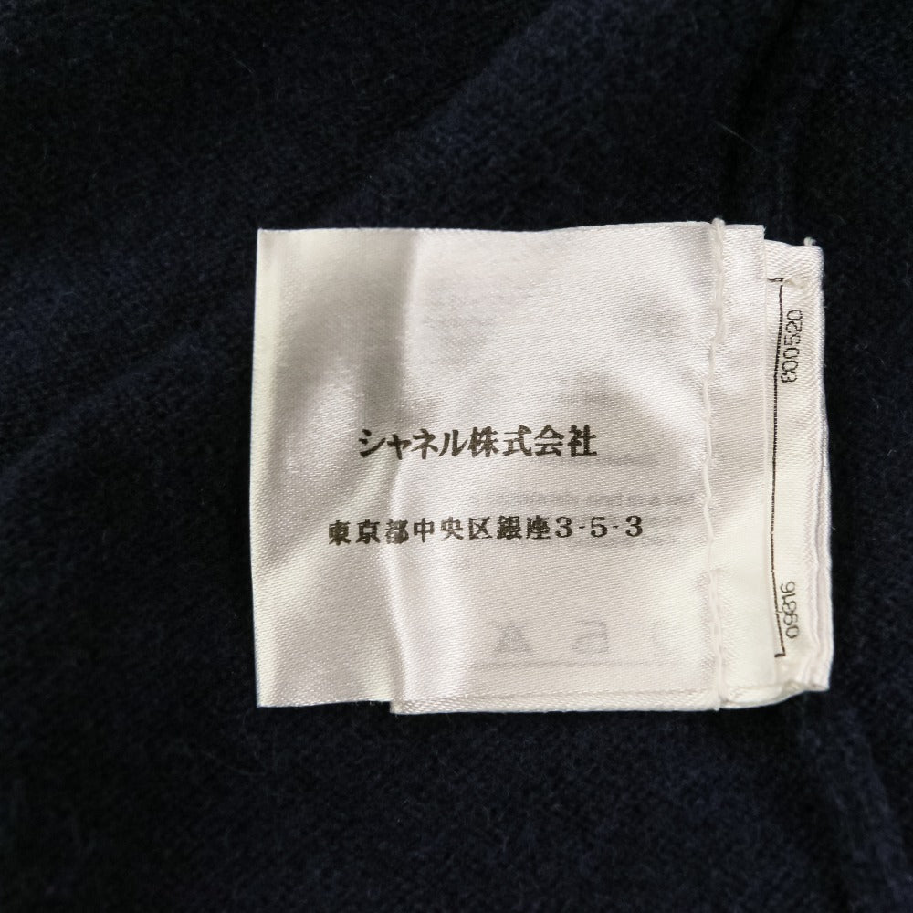 シャネル カメリアボタン カシミヤニットワンピース