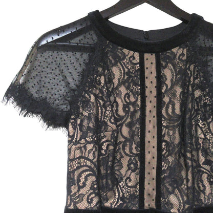 タダシショージ レース切替ベロアワンピース