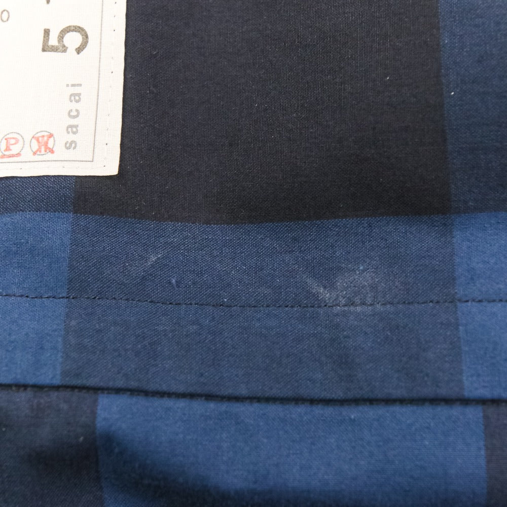 サカイ コットンチェックロングシャツワンピース