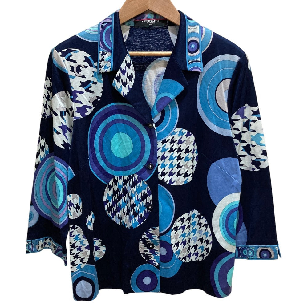 レオナールファッション シルク総柄シャツ