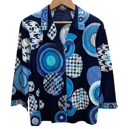 レオナールファッション シルク総柄シャツ