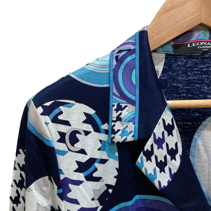 レオナールファッション シルク総柄シャツ